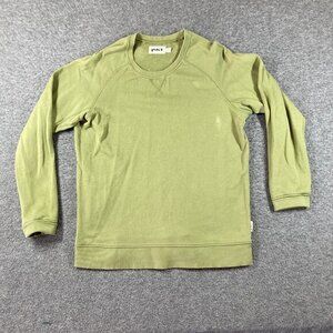 Pact Raglan Crew Neck Sweater Green Long Sleeve‎ Womens Size Large 100% Cotton